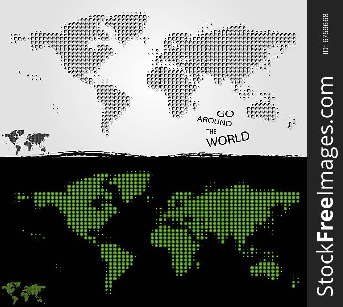 World map - go around the world