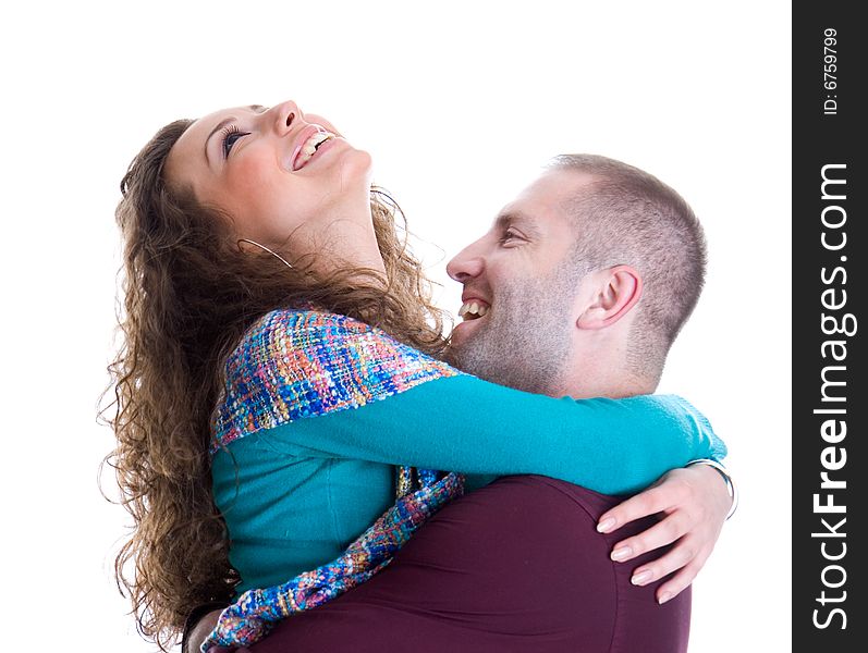 Young Love Couple Smiling