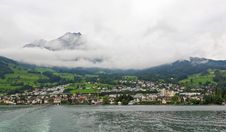 The Small Village On The Hills Around Lake Luzern Royalty Free Stock Images The Small Village On The Hills Around Lake Luzern Royalty Free Stock Images