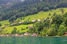 The Small Village On The Hills Around Lake Luzern Royalty Free Stock Photos The Small Village On The Hills Around Lake Luzern Royalty Free Stock Photos
