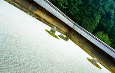 Ryoanji Zen Rock Garden Askew Royalty Free Stock Photography Ryoanji Zen Rock Garden Askew Royalty Free Stock Photography