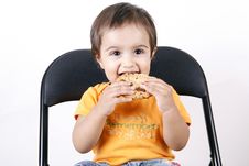 Small Girl Eating Cookies Stock Images Small Girl Eating Cookies Stock Images