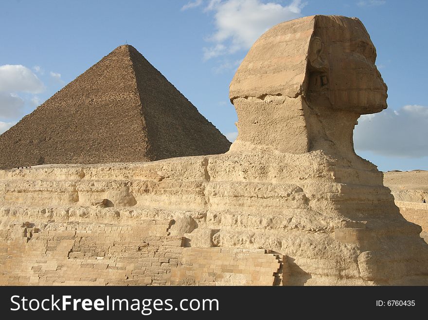 Egyptian sphinx is the world's most famous cultural heritage, which represents the ancient civilization.