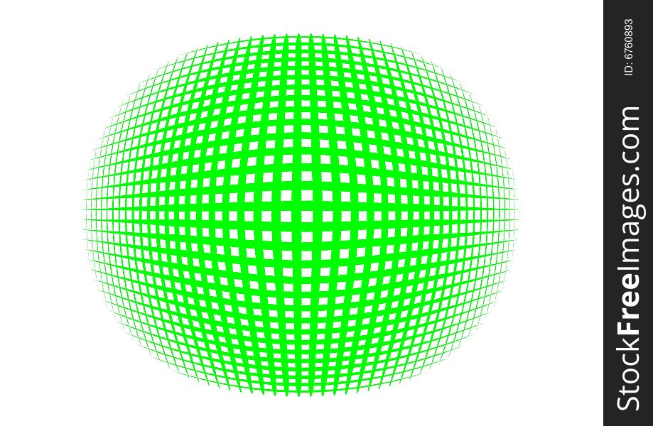 Green ball to like abstract illustration background