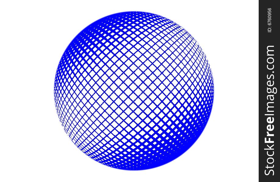 Blue ball to like abstract illustration background