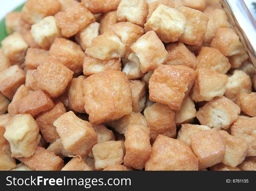 The fried tofu at buffet