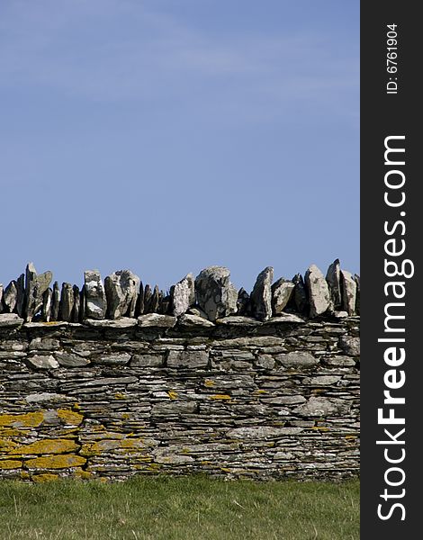 A traditional British dry stone wall