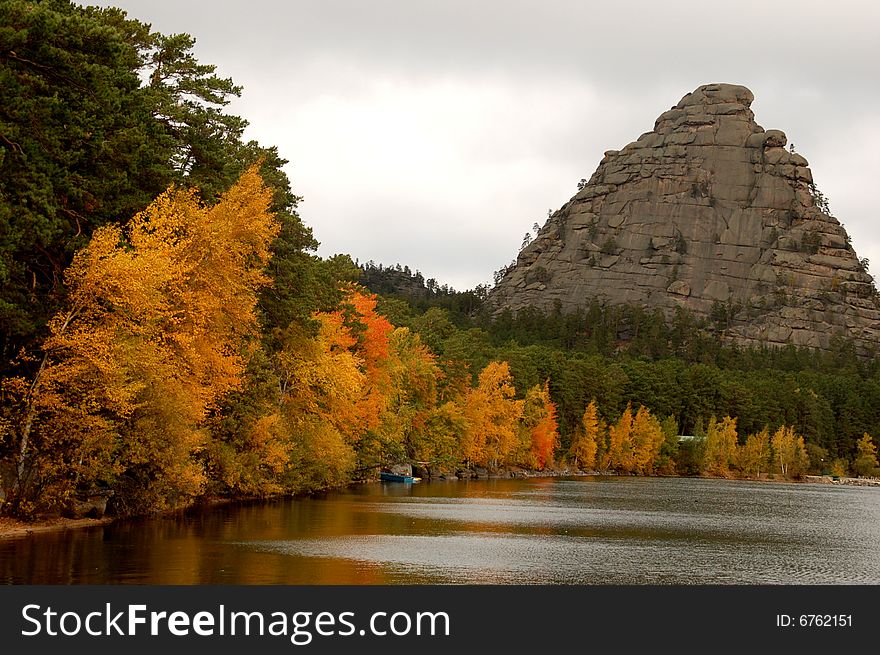 Colourful leaves and trees in scenic landscape in kazakhstan. Colourful leaves and trees in scenic landscape in kazakhstan