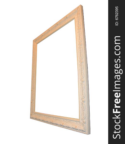 Isolated Blank Picture Frame Cutout Background Close-up