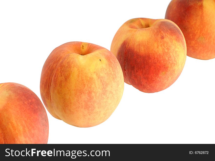 Peach, fruit, appetizing, on white