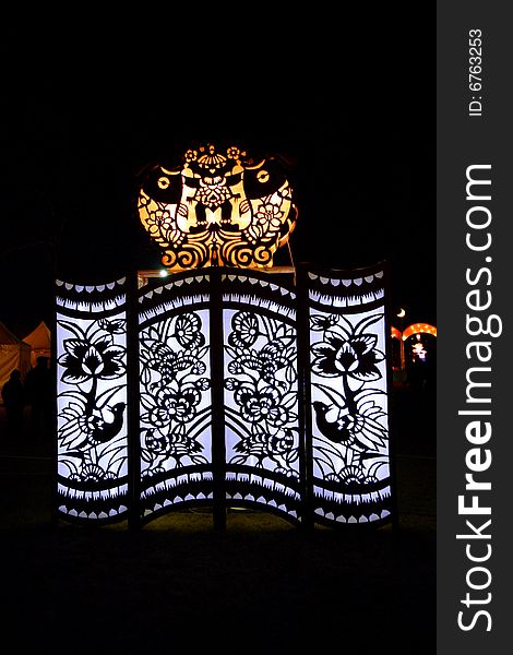Lightful door in chinese lantern festival