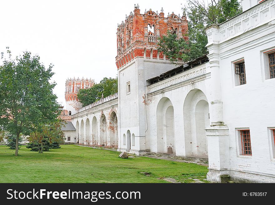 Walls and towers. Novodevichi convent. Moscow. Russia