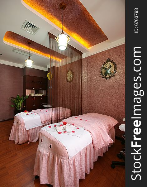 China luxurious decoration of the beauty salon. China luxurious decoration of the beauty salon