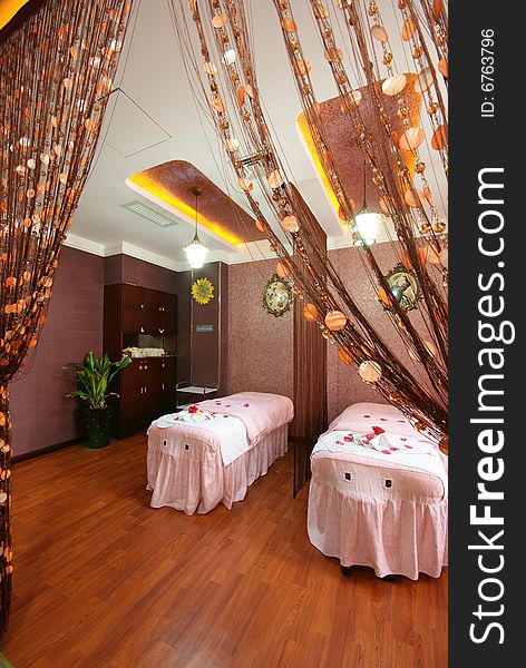 China luxurious decoration of the beauty salon. China luxurious decoration of the beauty salon