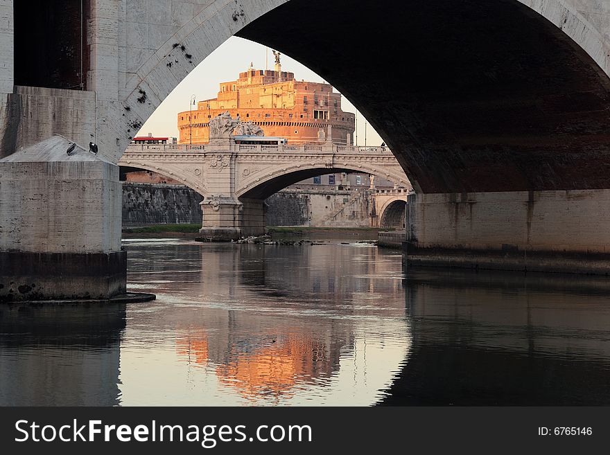 Castel Sant'Angelo on sunset