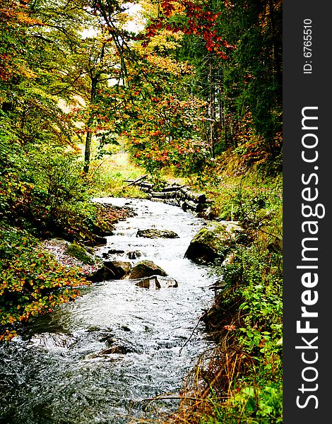 An image of river in autumn forest. An image of river in autumn forest