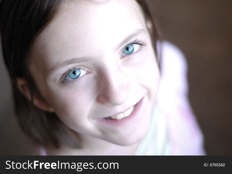 Portrait of young lhealthy ittle girl with focus on eyes. Portrait of young lhealthy ittle girl with focus on eyes