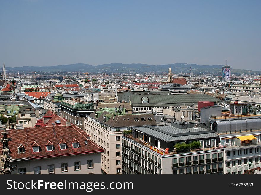 The Vienna view from St Stephens DOM Tower
