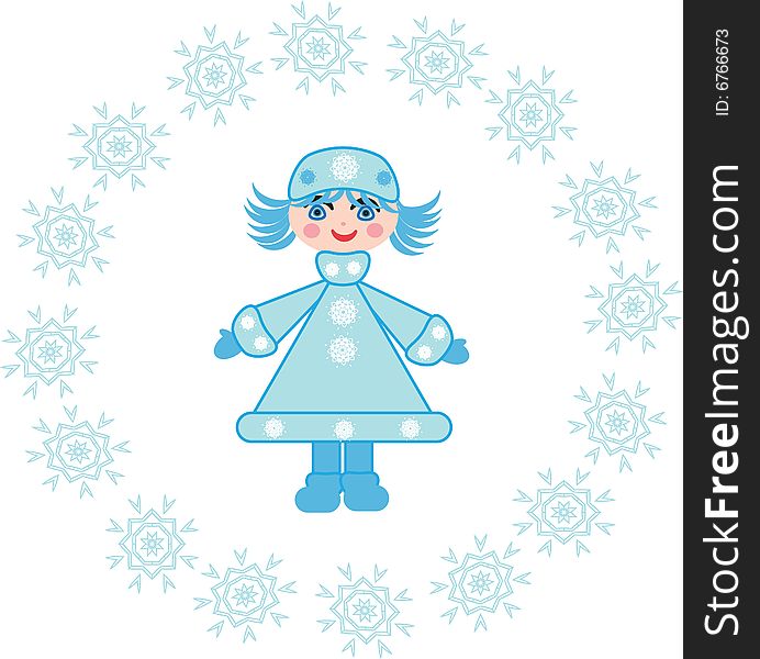 The vector illustration contains the image of christmas snowflake. The vector illustration contains the image of christmas snowflake