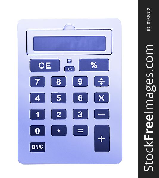 Business Calculator With Large Buttons And Display, Blue Toning