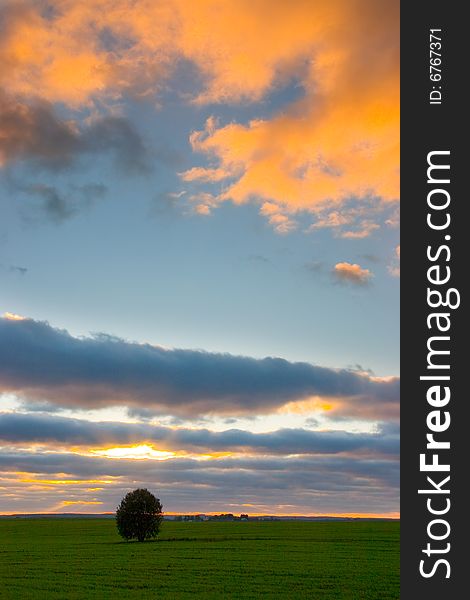 Autumn landscape in southern ukraine