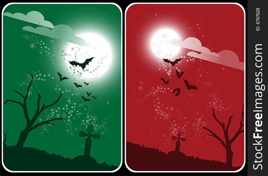 Halloween theme cards with rips for your message. Halloween theme cards with rips for your message
