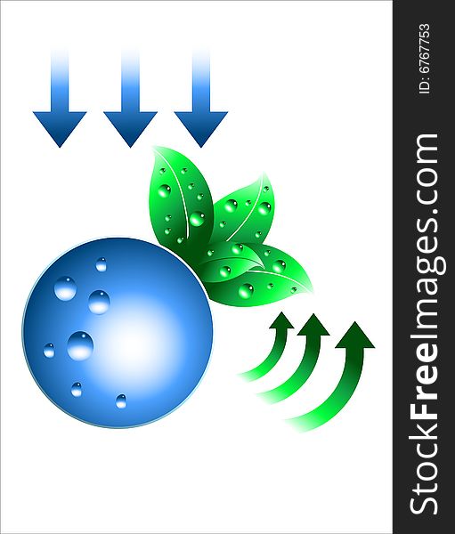 Fresh green vector environment icon. Fresh green vector environment icon.