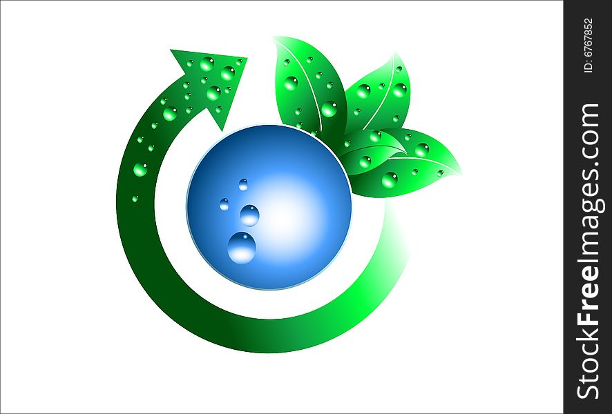 Fresh green vector environment icon. Fresh green vector environment icon.