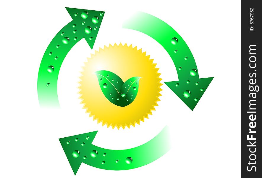 Fresh green vector environment icon. Fresh green vector environment icon.