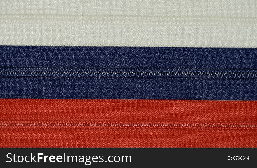 Coloured zipper