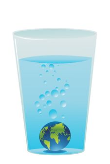 Planet Earth In Blue Water Stock Photography Planet Earth In Blue Water Stock Photography