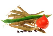 Green Bean And Pumpkin. Stock Photo Green Bean And Pumpkin. Stock Photo