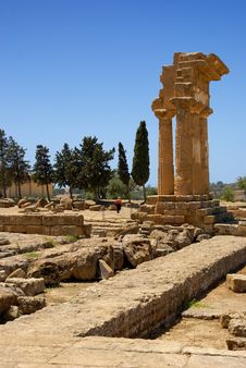 Temple Of Dioscuri (Italy) Stock Photo Temple Of Dioscuri (Italy) Stock Photo