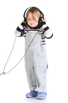 Girl Listening Music Stock Image Girl Listening Music Stock Image