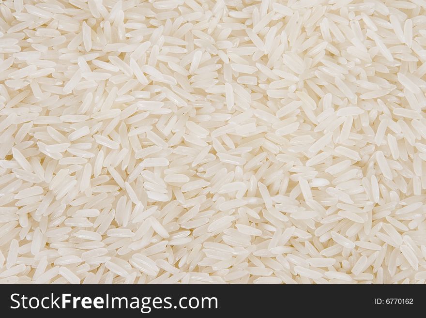 Background of white rice. close up