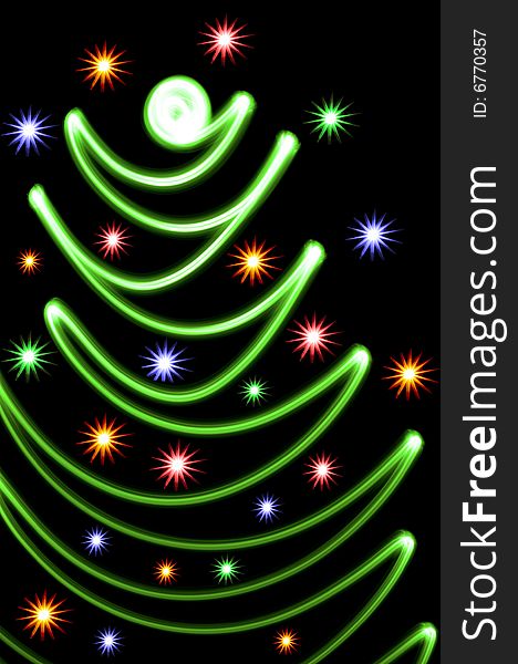 Abstract christmas tree