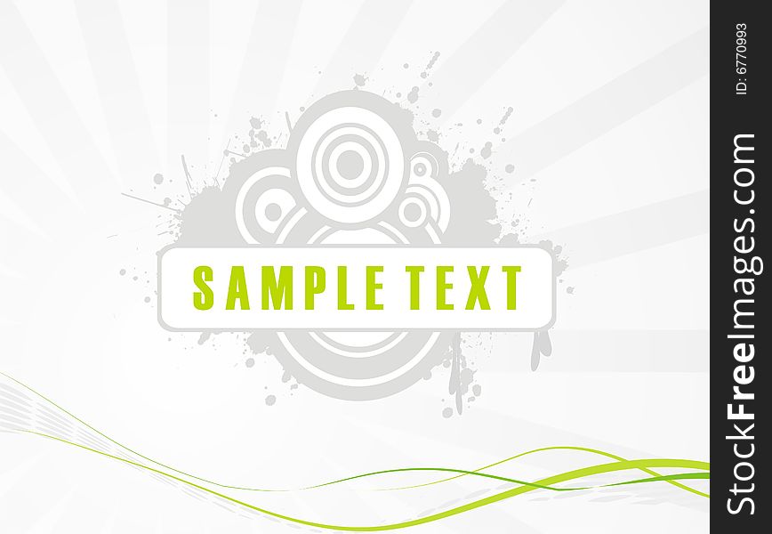 Grunge with sample text and wave. Grunge with sample text and wave