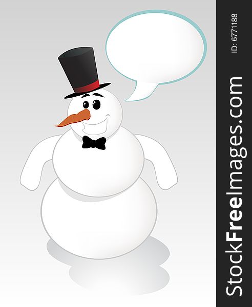 Snowman vector illustation background wallpaper