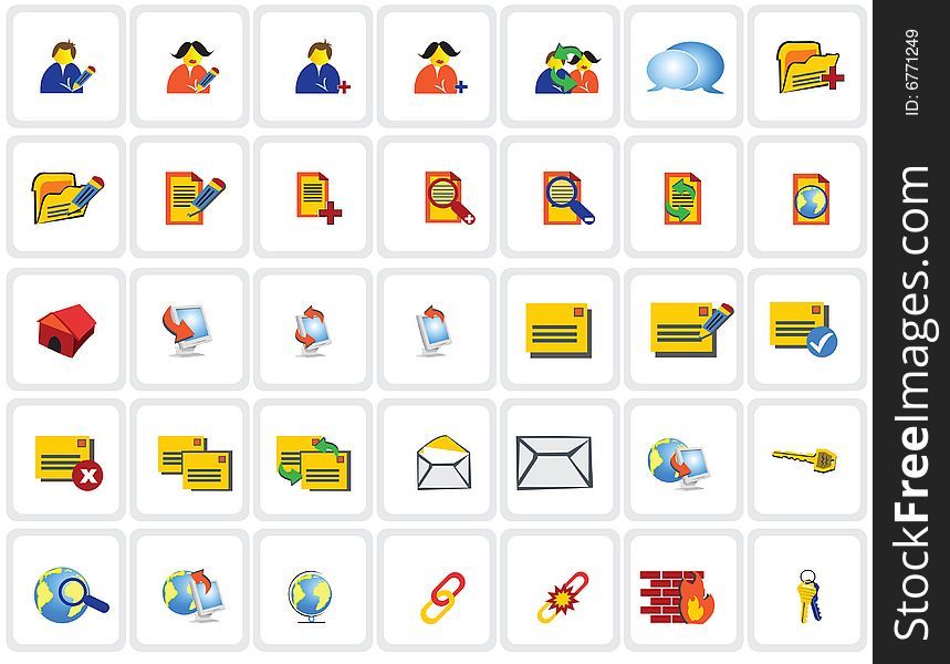 35 network icons