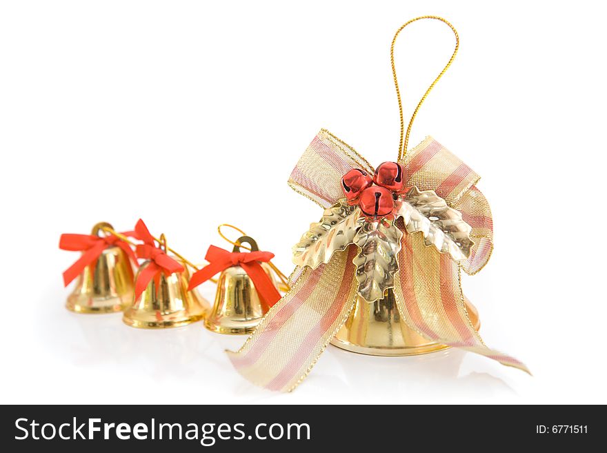 Gold christmas bells