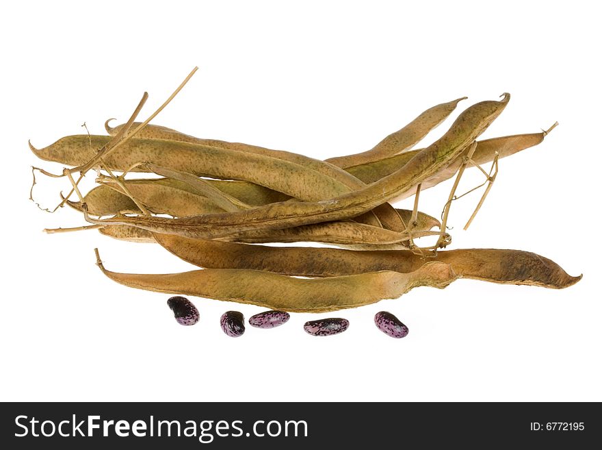 Green bean isolated on a white background. Green bean isolated on a white background.