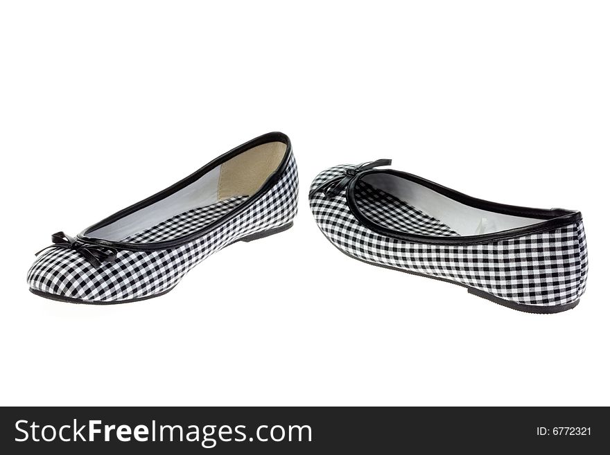 Girls' shoes isolated on a white background. Girls' shoes isolated on a white background.