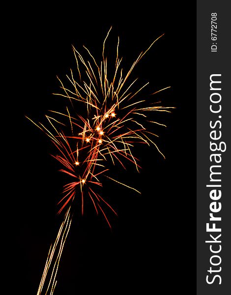 Colored firework at the black night background. Colored firework at the black night background