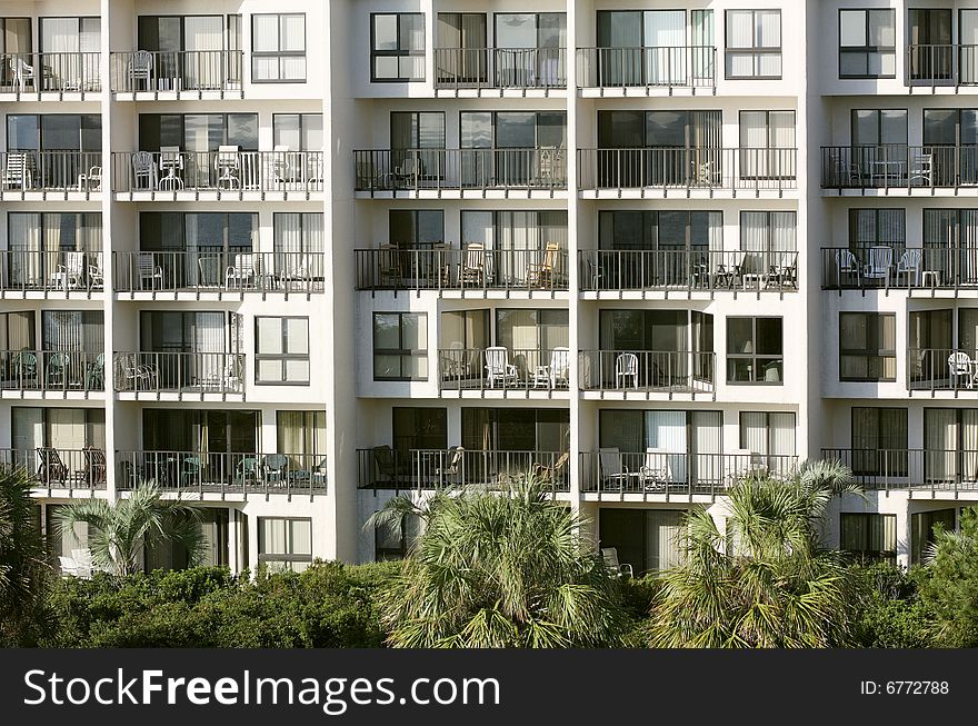 Apartment, condo, or hotel balconies
