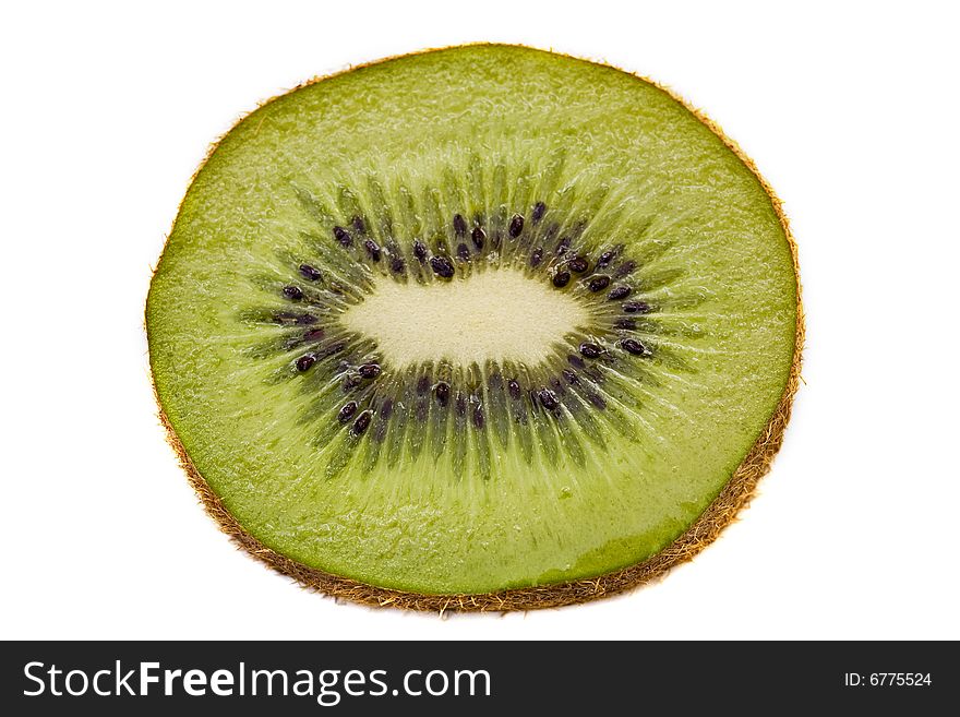 Ripe kiwi isolated on white