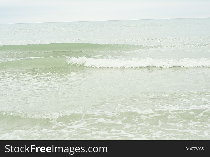 Shot of ocean waves rolling