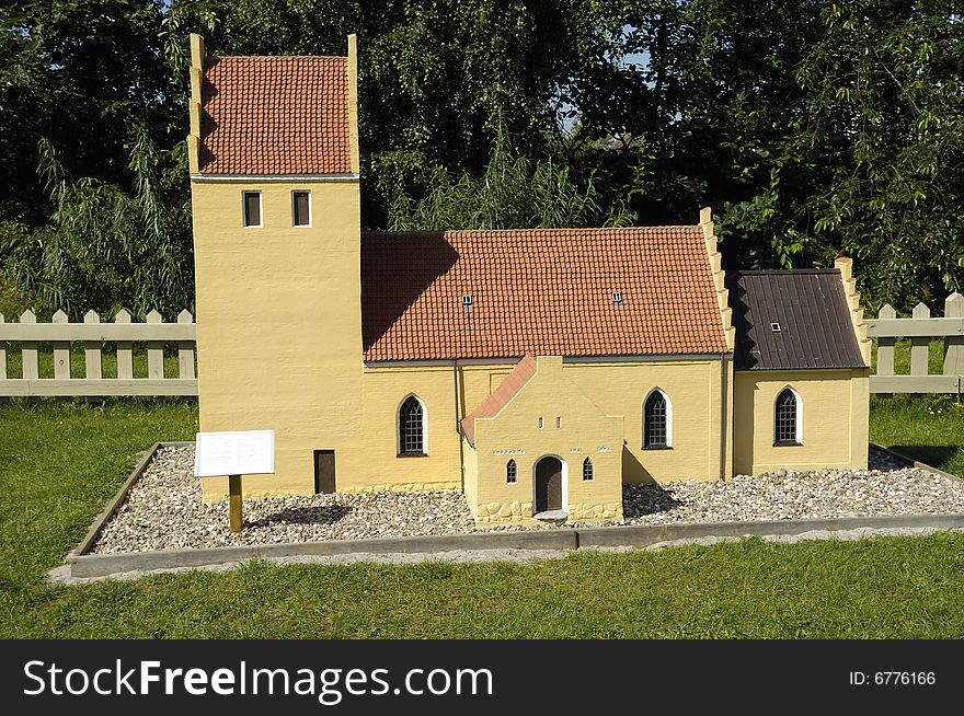 This is a small model of a church.
