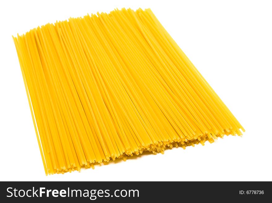 Beautiful yellow paste on a white background