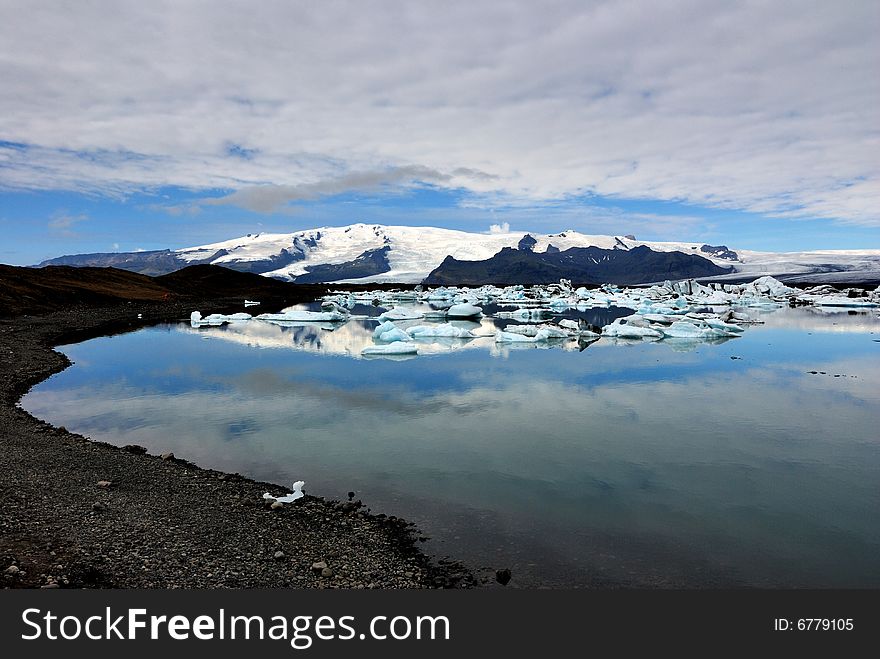 Iceberg in 'ice lagoon' bay, located at jokulsarlon bay in iceland. Iceberg in 'ice lagoon' bay, located at jokulsarlon bay in iceland