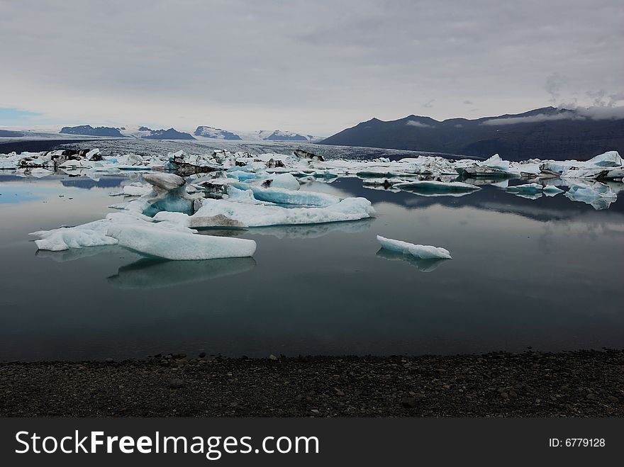 Iceberg in 'ice lagoon' bay, located at jokulsarlon bay in iceland. Iceberg in 'ice lagoon' bay, located at jokulsarlon bay in iceland